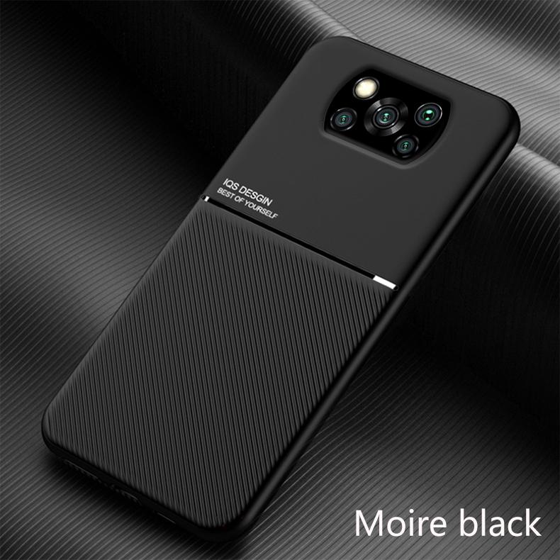 

For Poco X3 Pro Case Leather Car Magnetic Holder Plate Phone Case for Xiaomi PocoX3 Poco X3 NFC Little X 3 Shockproof Back Cover For Poco X3