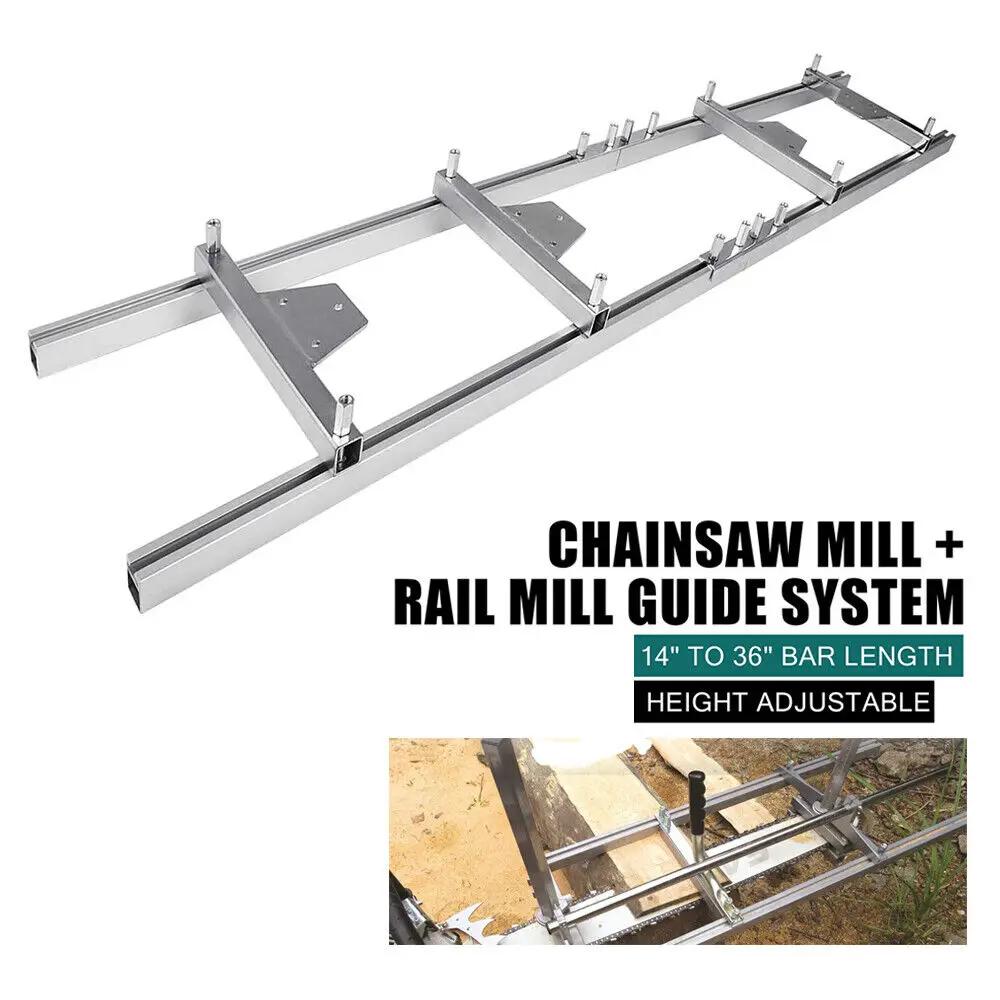 Portable Chainsaw Mill Guide Rail Aluminum Alloy 106 Inch Adjustable Cutting Thickness 18.5lbs Lightweight for Woodworking