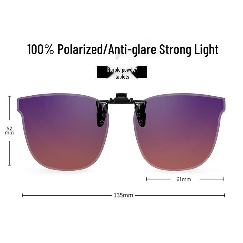 Occhiali da Sole Polarizzati Clip-On Ribaltabili da Uomo - Protezione UV per la Guida Giorno/Notte