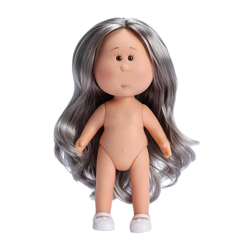 1 Stück Bewegliche Actionfigur Körper Mädchen Spielzeug Lockige Haare 14cm Bohnenauge Vinylpuppe Dunkle Haut Anziehpuppe Mia Kartoffelpuppen Kindergeschenk