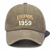 1959 Retro Vintage Baseball Cap - Iconic 59 Logo Design, Black Textile Sporty Hat For Outdoor Casual Wear, Durable & Comfortable