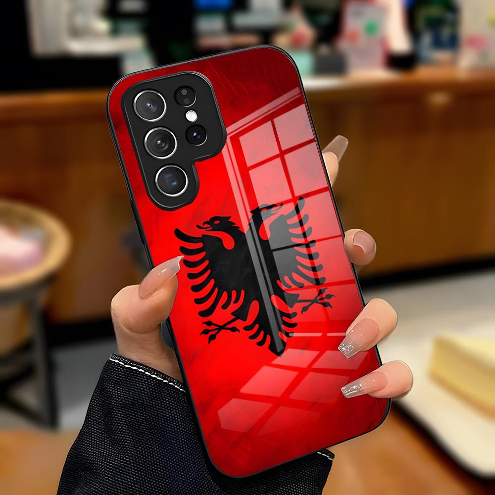 

Albanians Flag Phone Case For Samsung A25 A13 A33 5G A54 A36 A35 A56 A52 A14 Shockproof Glass Cover Samsung A23