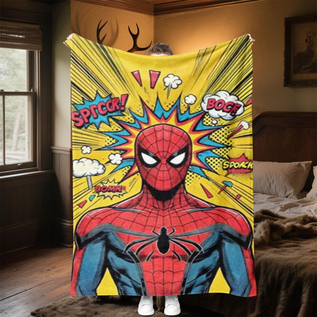 Spider-Man Patterned Comfortable Blanket. Super Soft Fleece, Soft, Comfortable, and Lightweight.Suitable As a Gift