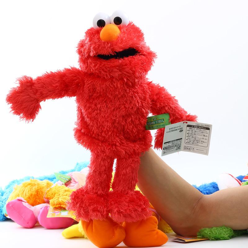 Large Sesame StreNging Hand Puppet Show Puppet Elmo Cartoon Soft Plush Birthday Gifts