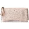 Cowhide Leather METAL Lightweight Zipper Long Gift Box Pink Gold Italian-made CRASHWomen's Easy-to-Use L-shaped Wallet, Included,
