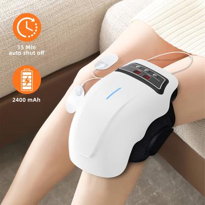 Masseur de Genou avec Chaleur, 9 Modes de Chauffage & 9 Vitesses de Vibration, Coussin Chauffant pour Articulations, Muscles et Genoux, Masseur pour Détente du Genou, Cadeau pour Homme Femme