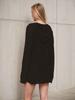 EDOLYNSA Sexy Women's Knitted Casual V-neck Hooded Long Sleeve Beach Mini Dress Hollow Out Beachwear Tunic 2024 Summer Vacation Swimsuit Cover Up K4
