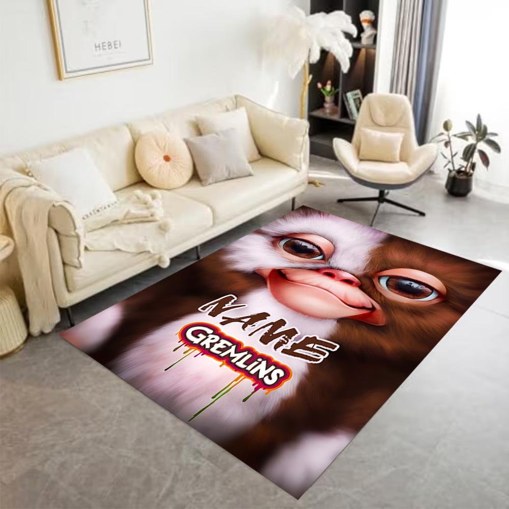 Gremlin's Name Artwork Customize Text Floor Mat Design for Entryway Kitchen Decorate room Dormitory Anti-slip Rug Anime Office Decor