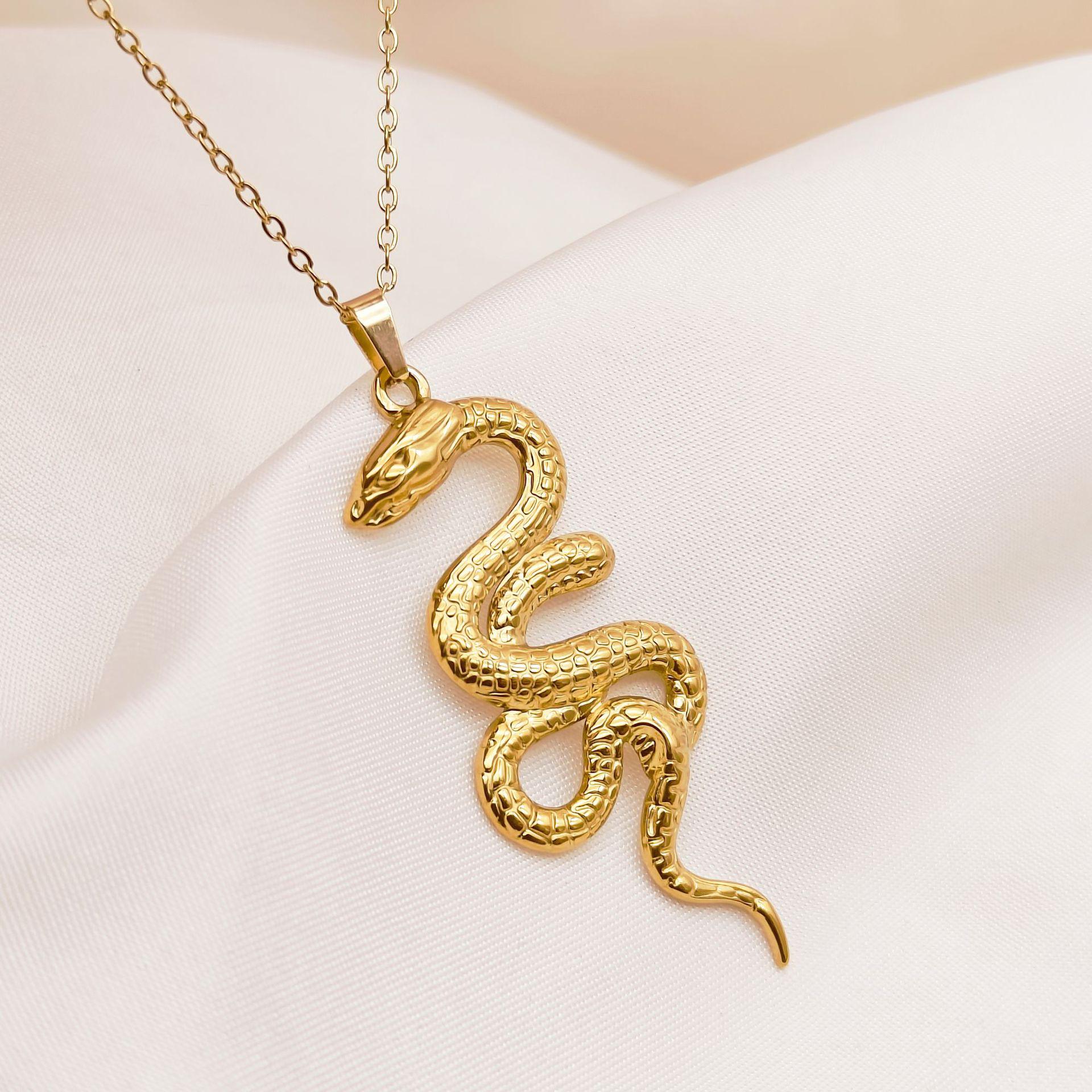 Подвеска-ожерелье TOHM Retro Snake Element - Нержавеющая сталь, Европейская и американская мода