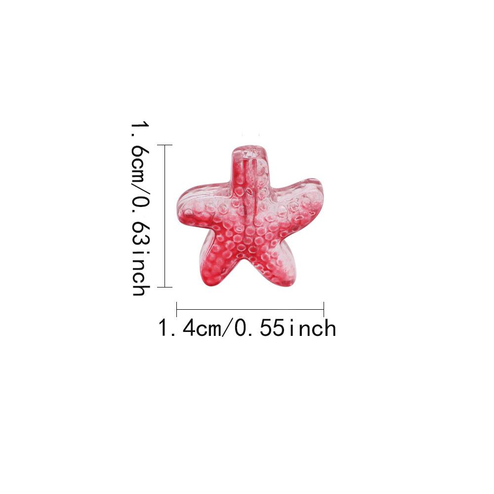 10/20/30 Stück zufällige Farbe Seestern Perle Kristallglas Tier Zhuhai Yangzhu Schmuckherstellung DIY Armband Halskette Fußkette