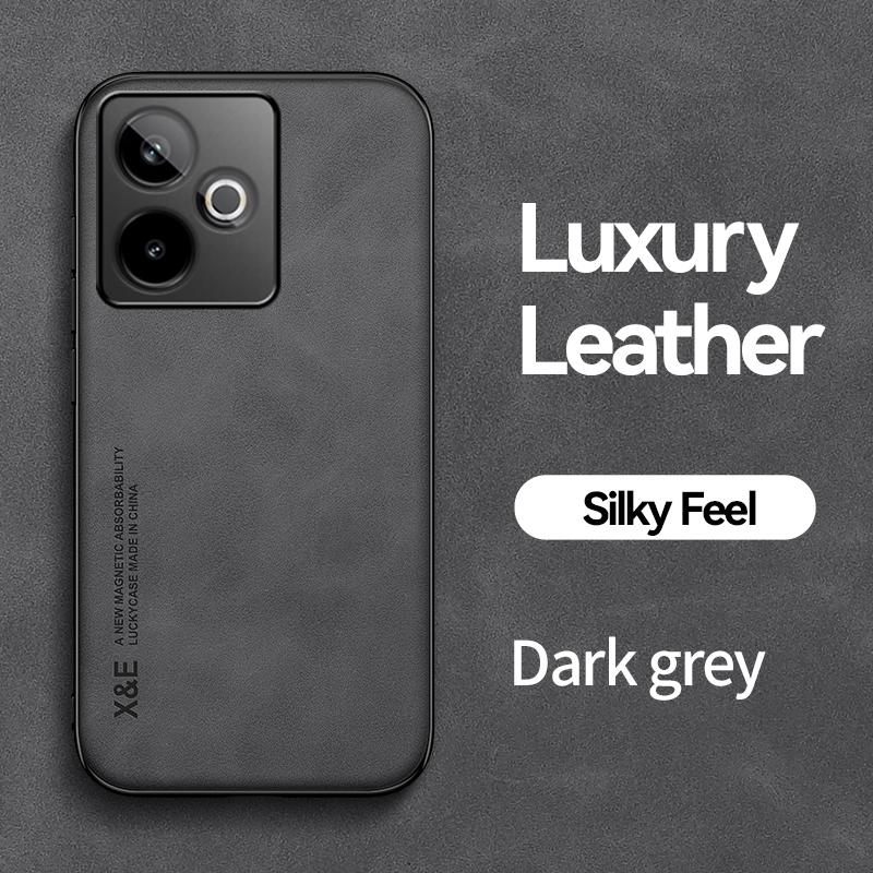 KEYSION Luxury Retro PU Leather Case for Realme GT 7 7T 5G Soft Silicone+PC Shockproof Phone Back Cover for OPPO Realme GT 7T 5G