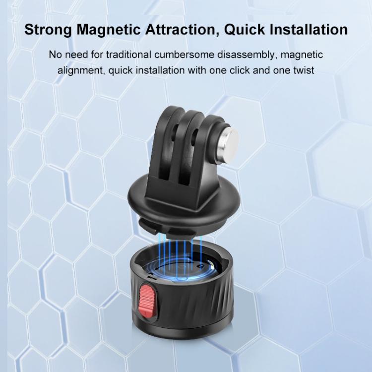 PULUZ Action Camera 1/4 Inch Magnetic Base Adapter (Black)