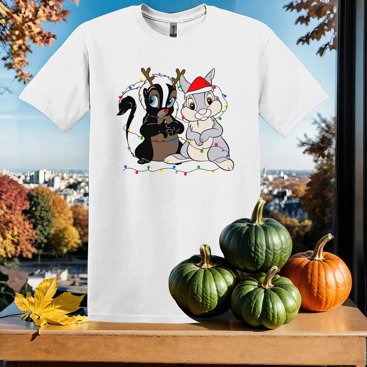 Bambi Thumper And Flower T-Shirt Mens Womens Tees Top Hoodie Men Women Unisex Tshirt SX61 2XL