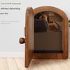 Antique Pet Door Carbonized Wood Access Door for Easy Enter to Various Home Decoration and Setting Small Dog Cats Gate