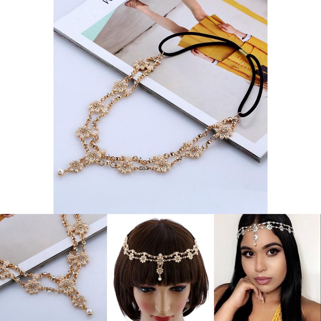 Fashion Simulation Pearl Decoration Flower Design Women Headwear Headband For Weddings And Gifts