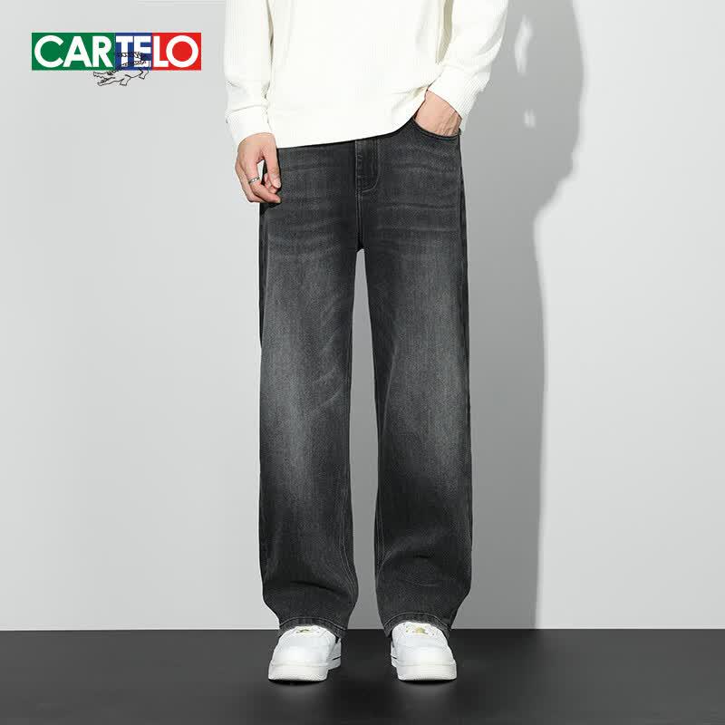 CARTELO Men's Loose Straight Fit Autumn/Winter Jeans