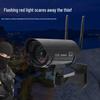 Outdoor Fake Surveillance Camera with Light - Simulated Security Probe