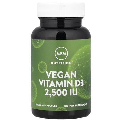 Ernährung, Veganes Vitamin D3, 2.500 IE, 60 Gemüsekapseln