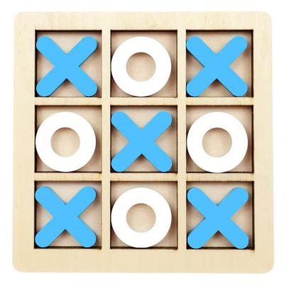 Wooden Tic Tac Toe Board Interactive Chess Brain Puzzles for Adults Kids Montessori Educational Toys Leisure Gifts