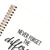 Motivational Spiral Notebook Never Forget The Difference You Make Inspirational Journal A5 Size 50 Sheets Reading Notebook for School Office