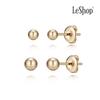 [LsSHOP] 14K Plain Ball Earrings (Gold Plated)_LJ0097BRE