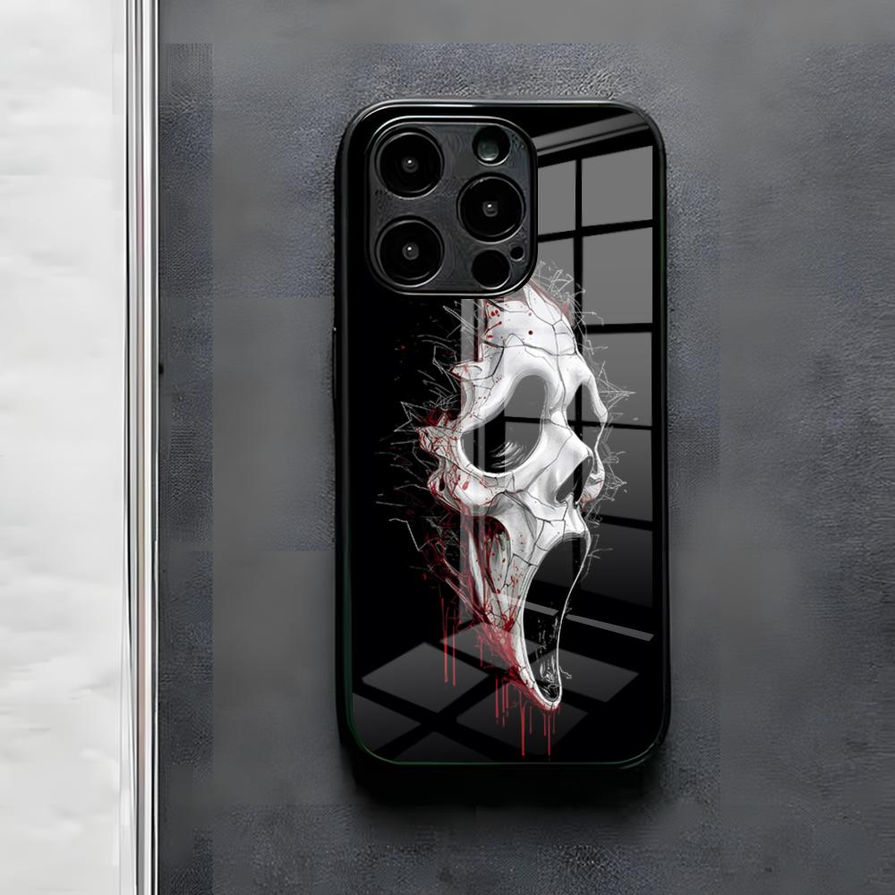 Ghost Face Scream Halloween Phone Case For IPhone 17 Air 16 E Pro Max 15 14 13 Mini 12 Pro 11 Max Plus Black Glass Cover