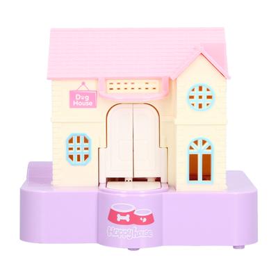Caixa de economia de dinheiro para casinha de cachorro, brinquedo automático para engolir moedas com efeitos musicais leves, presente para