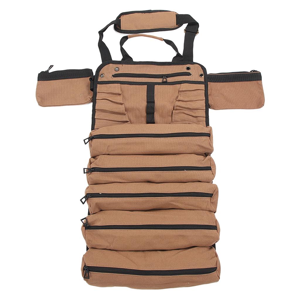 Small Tool Bag 7 Individual Pockets Comfortable Handheld Roll Up Tool Bag Organizer Tool Pouches