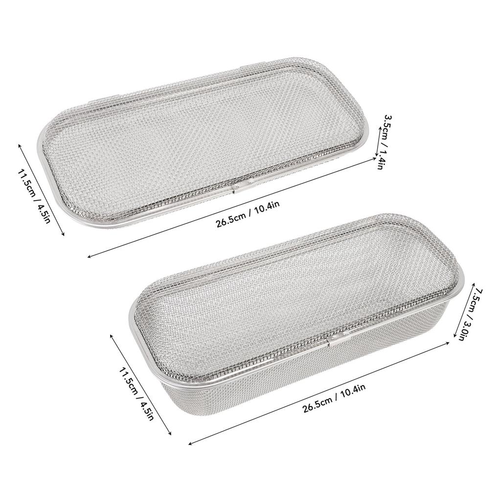 Dishwasher Silverware Basket Rectangular Safe Multifunctional Dishwasher Basket Mesh Drain Thorough Cleaning for Small Items