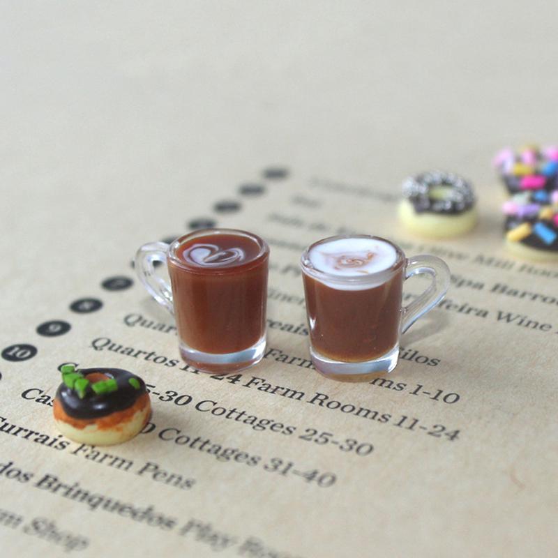 1Pc Dollhouse Miniature Accessories Decoration Mini Coffee Cup Drink Model Toy