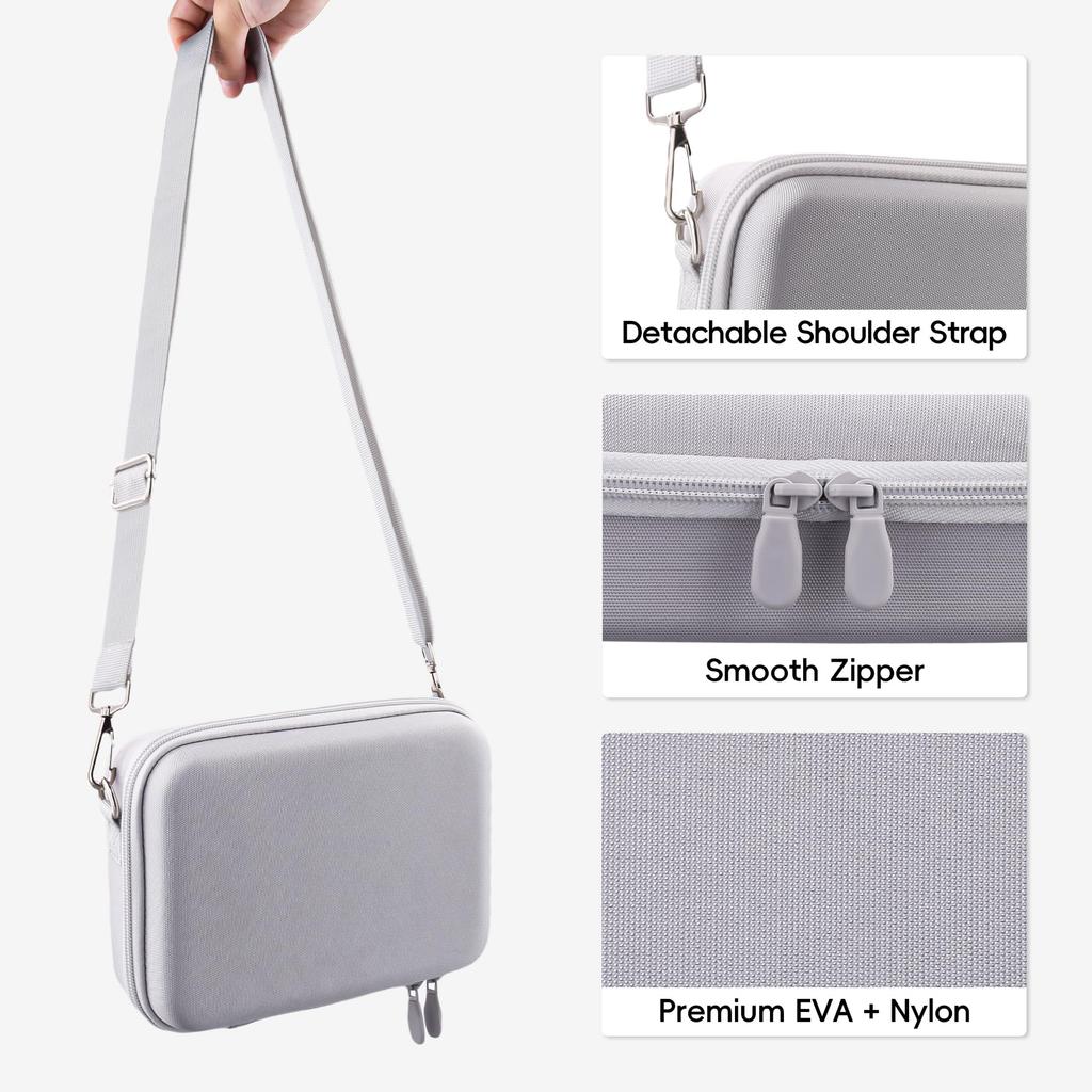 (Case Only) DJI Osmo Mobile 8/7P/7 Smartphone Gimbal Compatible DJI OM 7 Pro Gimbal Stabilizer Storage Case, Off-White - co2CREA