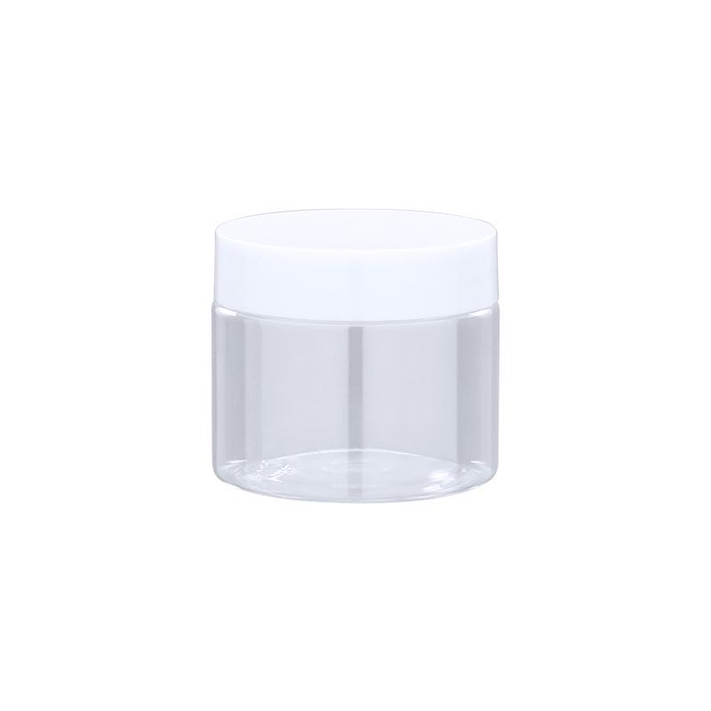 100ml Matte Cream PET Plastic Refill Jar - Transparent Wide Mouth Cosmetic Bottle for Face Cream & Hair Mask