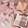 Powder Highlighter Bronzer Palette Contour Shading Contouring Face Matte Cosmetics Facial Makeup 4 Colors