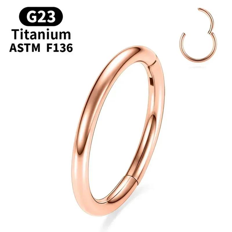 Piercing Naso Titanio G23 F136 Grado Impiantabile 14G 16G 18G 20G Clicker Diaframma Piercing Trago Gioielli Corpo Sexy