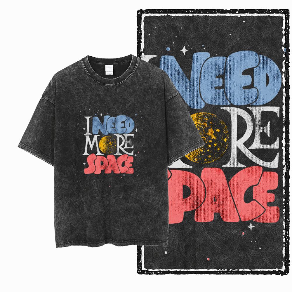 SA ASTRONAUT SPACE THEMES Printed Cotton Acid Washed Graphic Unisex T Shirt Cool Streetwear Men Tshirts Big Size Tee for men