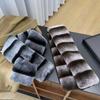 Thick Plush Cross Scarf Thermal Fluffy Muffler Double Sided Stole Faux Fur Collar  Office Workers