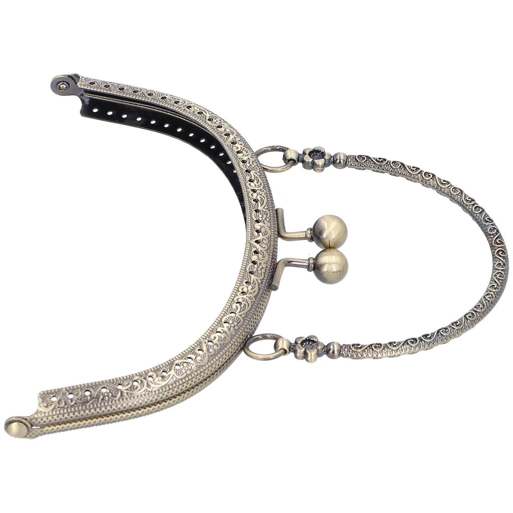 Semicircle Purse Handle Frame Metal Handbags Clasp Lock 16.5cm Bag DIY Making SuppliesBronze