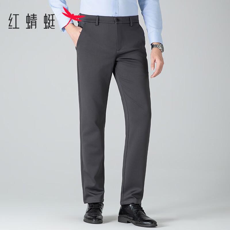 Red Dragonfly Men's Casual Business Straight-Leg Trousers