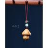Rosewood & Boxwood Sandalwood Mushroom Carving Pendant Keychain - Cute, Fun, Healing Design for Couples