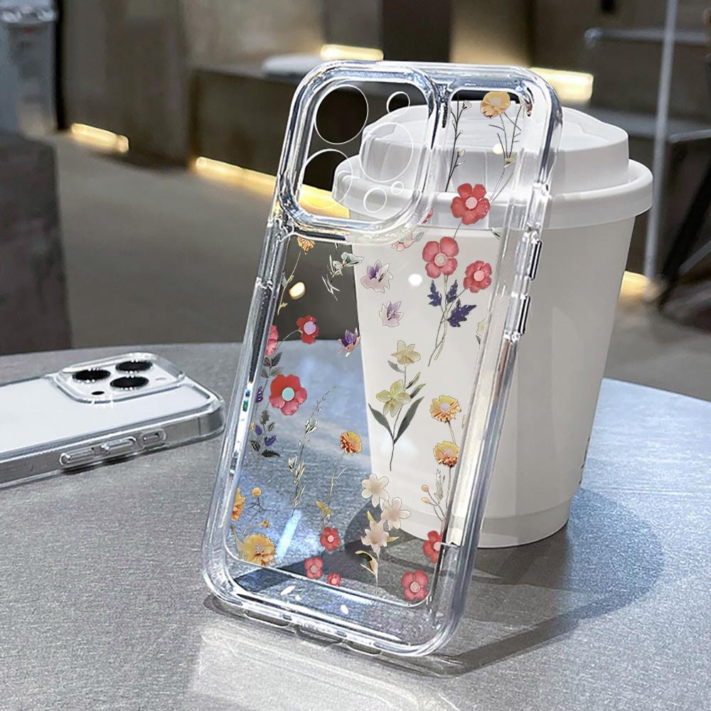 Fashion Flower Daisy Luxury For Samsung Galaxy S21 S25 S24 Ultra S22 FE S23 Plus A55 A56 5G A16 A35 Transparent Soft Clear Funda