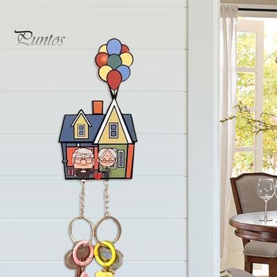 Μπρελόκ για ζευγάρια Ακρυλική Μπρελόκ Επιτοίχια Μπρελόκ Cartoon Grandpa Grandma Coupe Organizer για μπρελόκ για διακόσμηση τοίχου σπιτιού