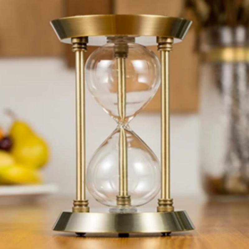 European Retro Empty Hourglass Sand Watch  Metal Sand Glass Timer DIY Home Office Decorations-hold Sand from Beaches and Deserts