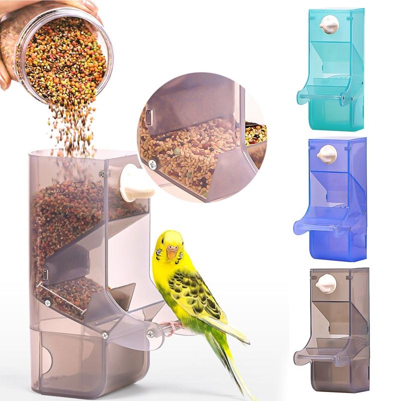 Bird Feeder Automatic Hanging Cup Food Dish for Cockatiels Canaries for Sun Conu