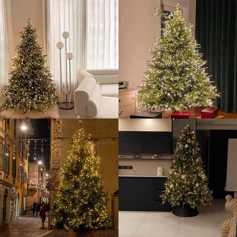 5M 50lamp Accesorii pentru decorarea bradului de Crăciun șir de lumină din ratan, alb cald, lumină colorată, cer înstelat, decorare fereastră cu plante