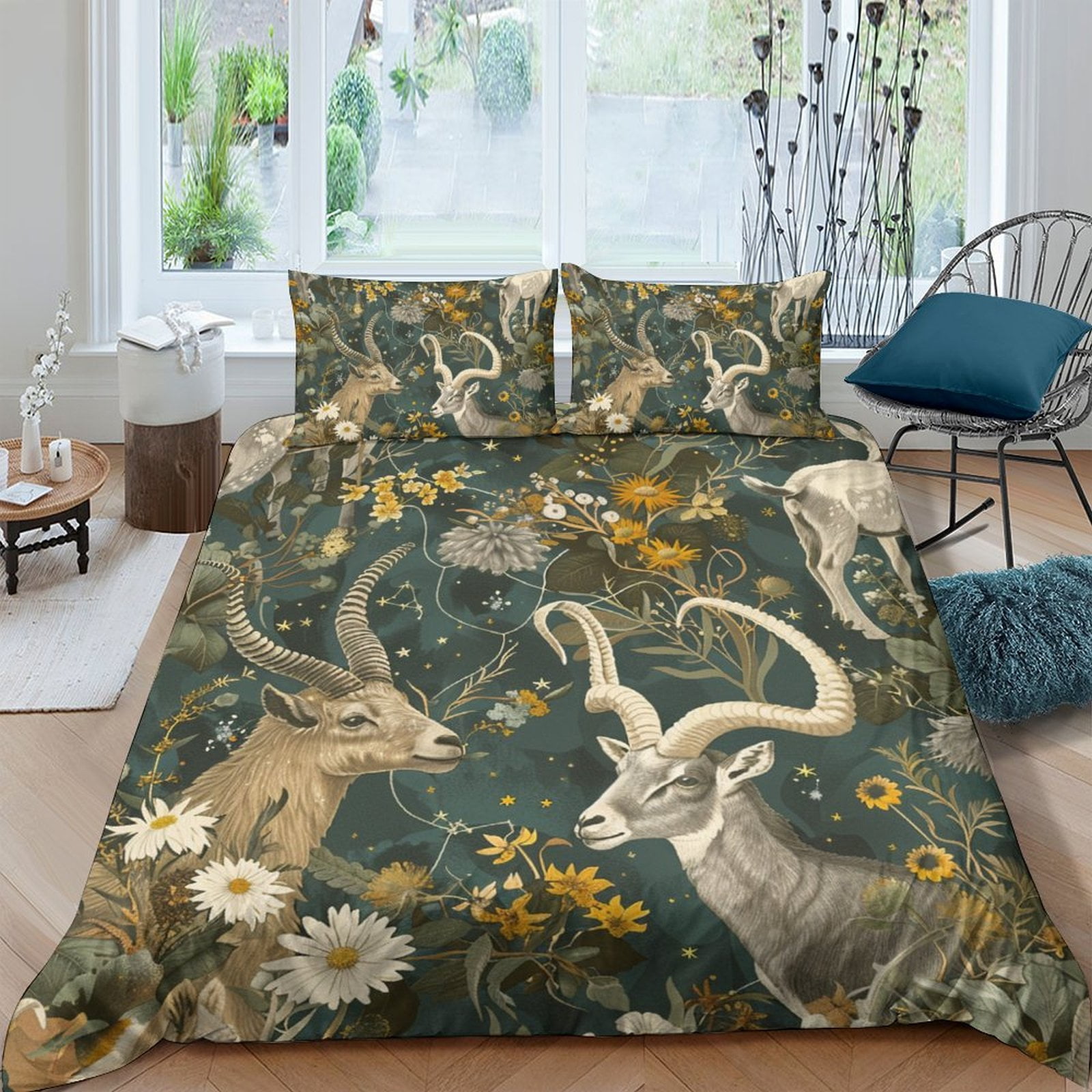 

Antelope Printed Soft Duvet Cover Children Kids plus Adult Peoples Carton Bedspreads,California Quen Warm Soft Beautiful plus Comfortable 135*200cm Eu-Single