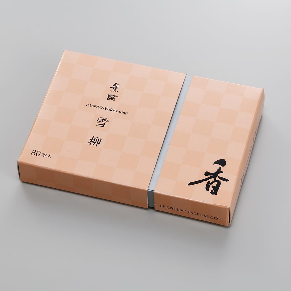 

Shoyeido Incense Kunro Yukiyanagi 80 with Simple Incense Paper Box (Snow Willow) Sticks, Sticks, Holder,
