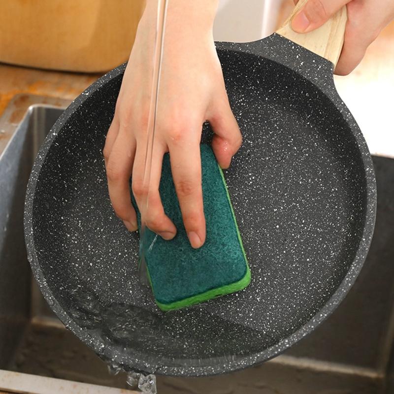 Non-Scratch Cleaning Scrub Sponges Scrubbing Dish Sponge for Washing Kitchen Dishes Bathroom Dishwashing Sponges 2pcs