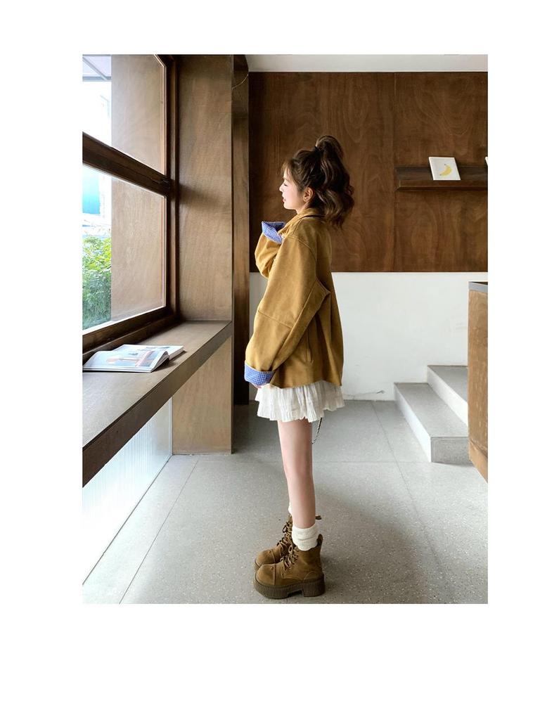 2025 New Korean Suede Lapel Jacket: Chic, Timeless, Age-Defying Style.