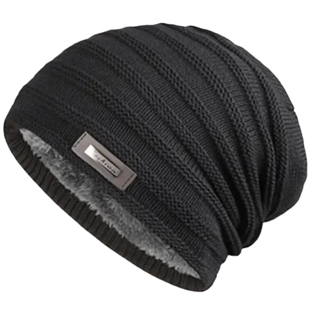 Hot Sale Unisex Fashion Hat Fur Lined Beanie Hat Keep Warm Winter Hat Thick Soft Knit Hat For Male & Female