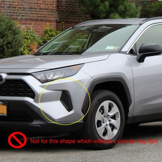 For Toyota Rav4 Rav 4 2019-2025 Carbon Fiber Foglight Front Light Lamp Cover